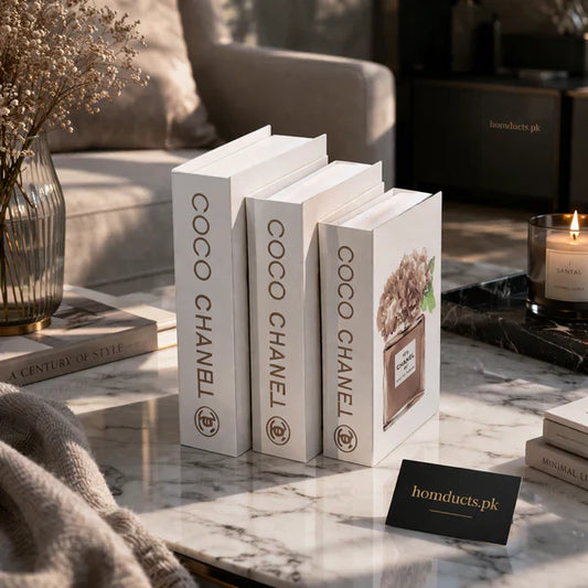 Elegant Decorative Book Storage Box Set – Faux Books Organizer for Stylish Hidden Storage (3 Pieces)